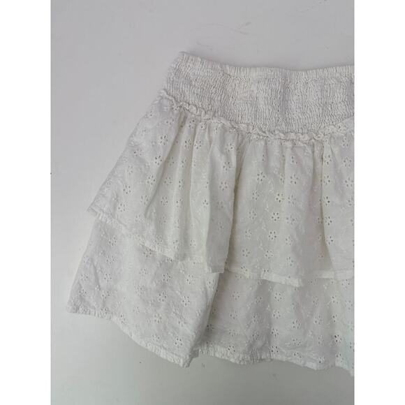 Meet Me There White Tiered Mini Skirt - Size S/M - Picture 5 of 7
